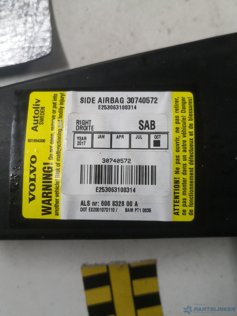 Airbag dreapta fata VOLVO XC90 I (275) [ 2002 - 2015 ] OEM 606832800a – foto 2