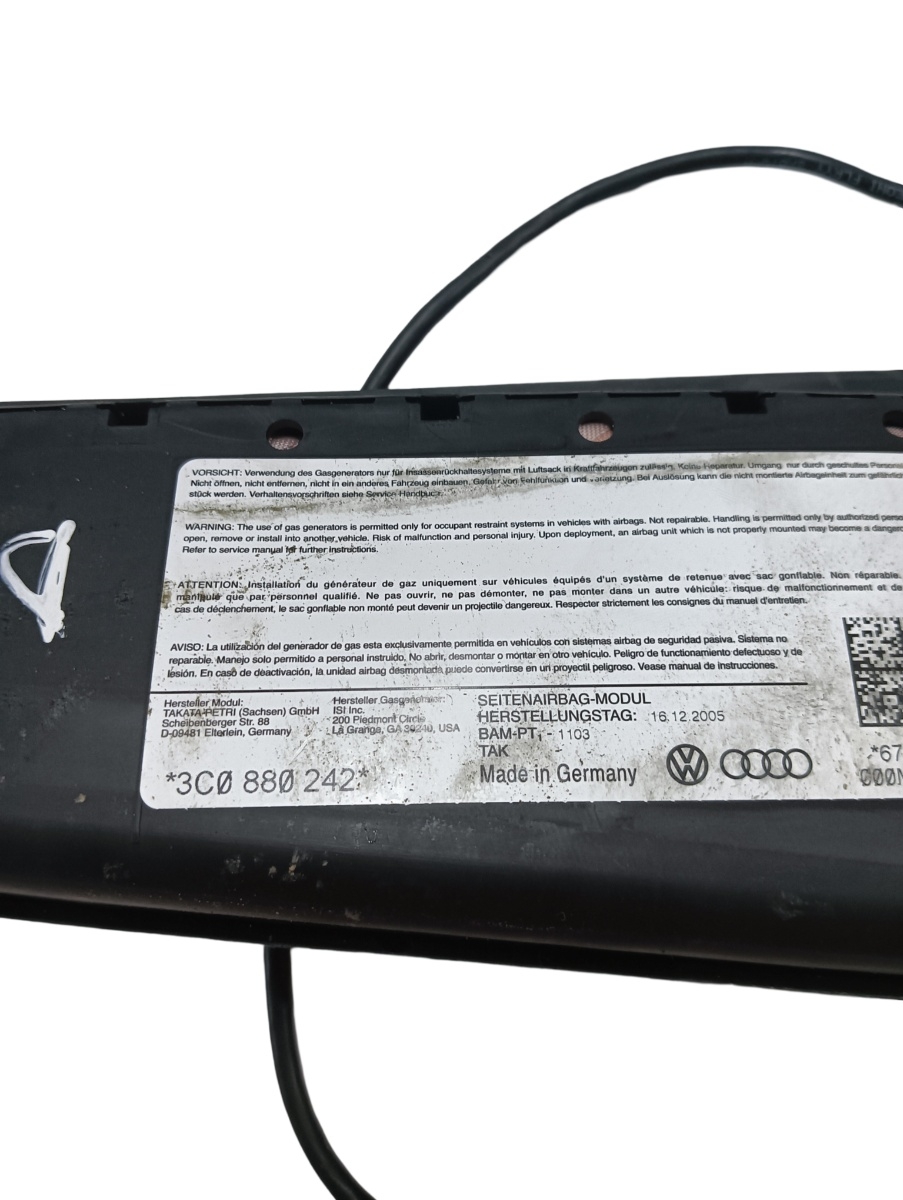 Airbag scaun dreapta fata VOLKSWAGEN PASSAT 3C2 2005 - 2010 3c0880242 – foto 2