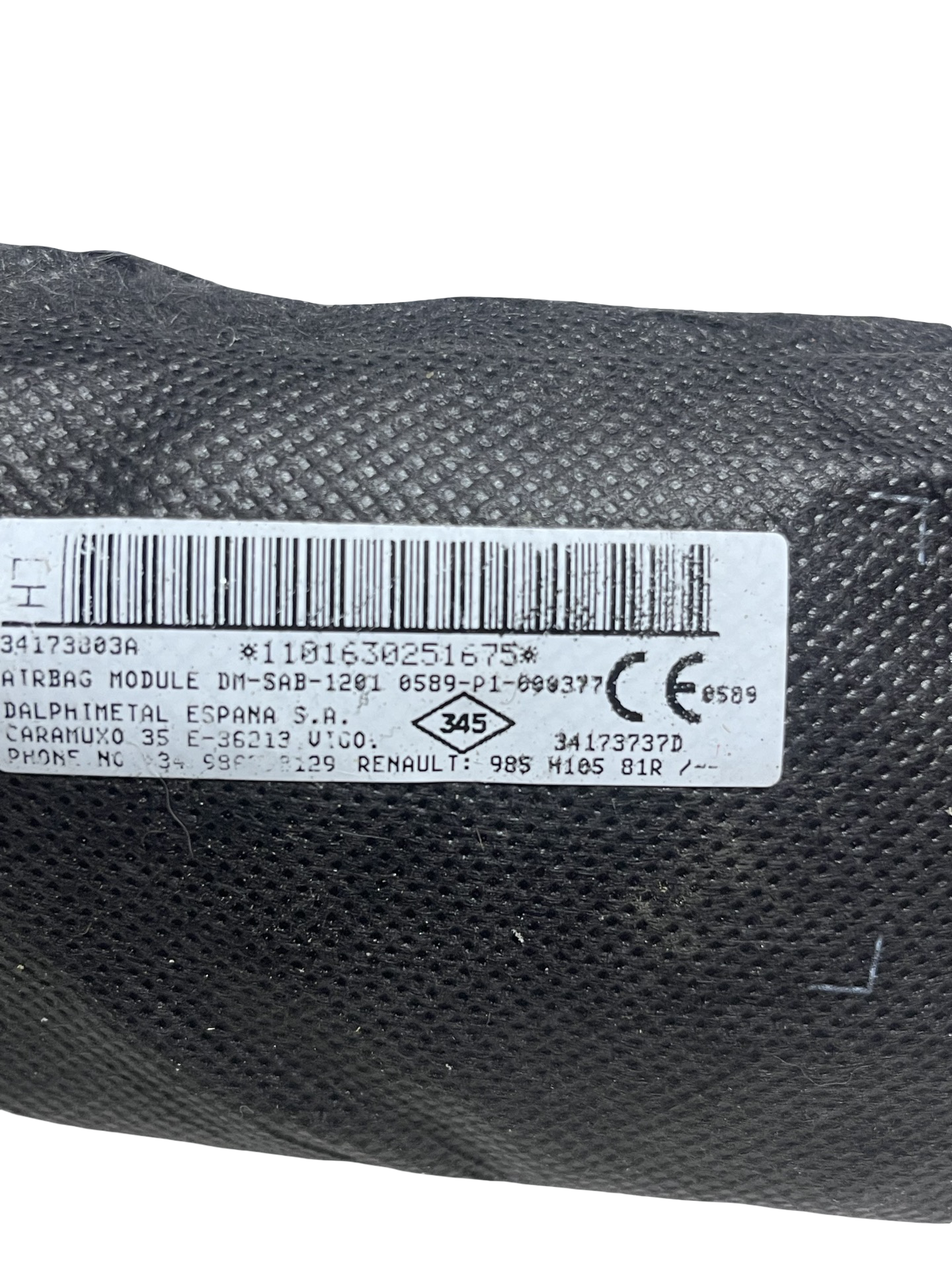 Airbag Scaun stânga față Dacia Logan 2 2012–2020 - cod: 985H10581R – foto 2