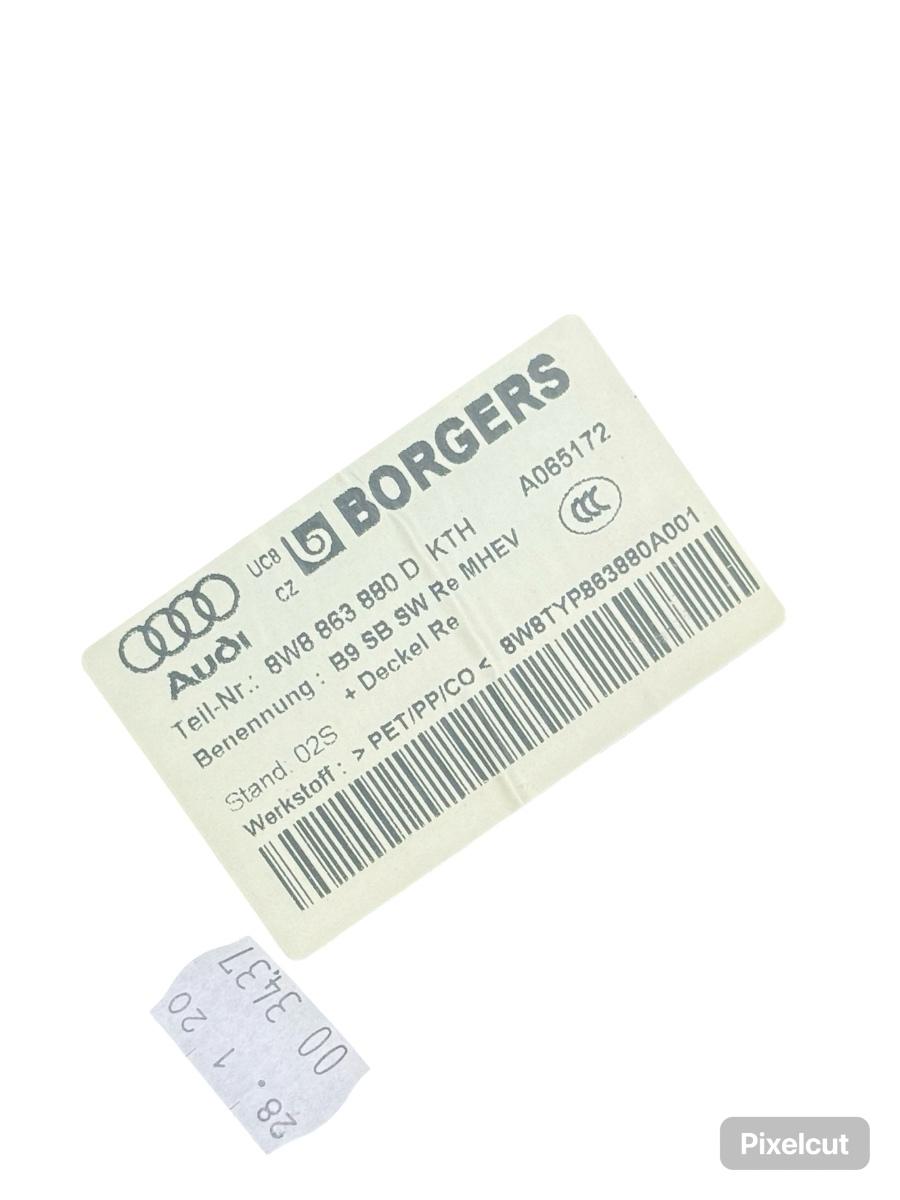 Alte ornamente portbagaj dreapta spate AUDI A5/S5 II Sportback F5A 2016 -> 8W8863880D – foto 3