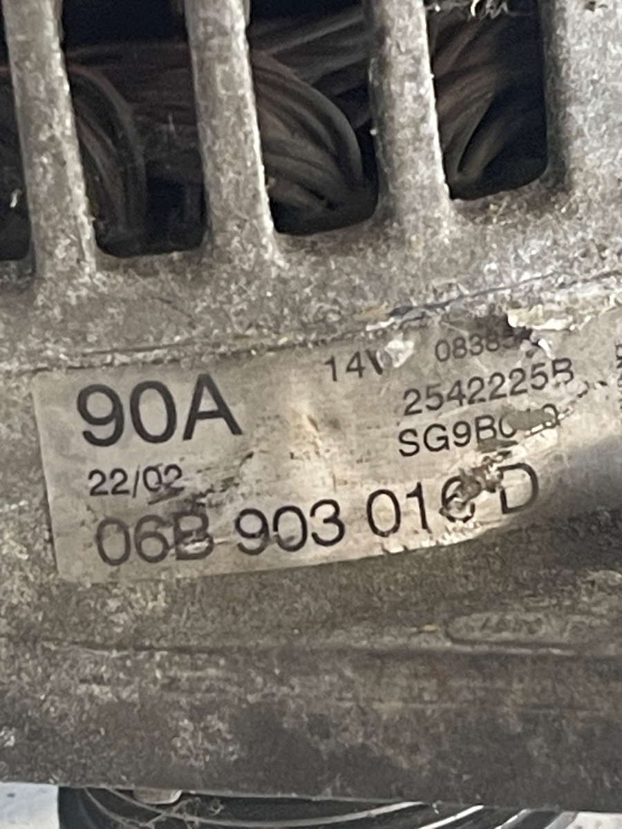 Alternator AUDI A4 Saloon 8D2, B5 1994 - 2001 1.8T 06B903016D – foto 3