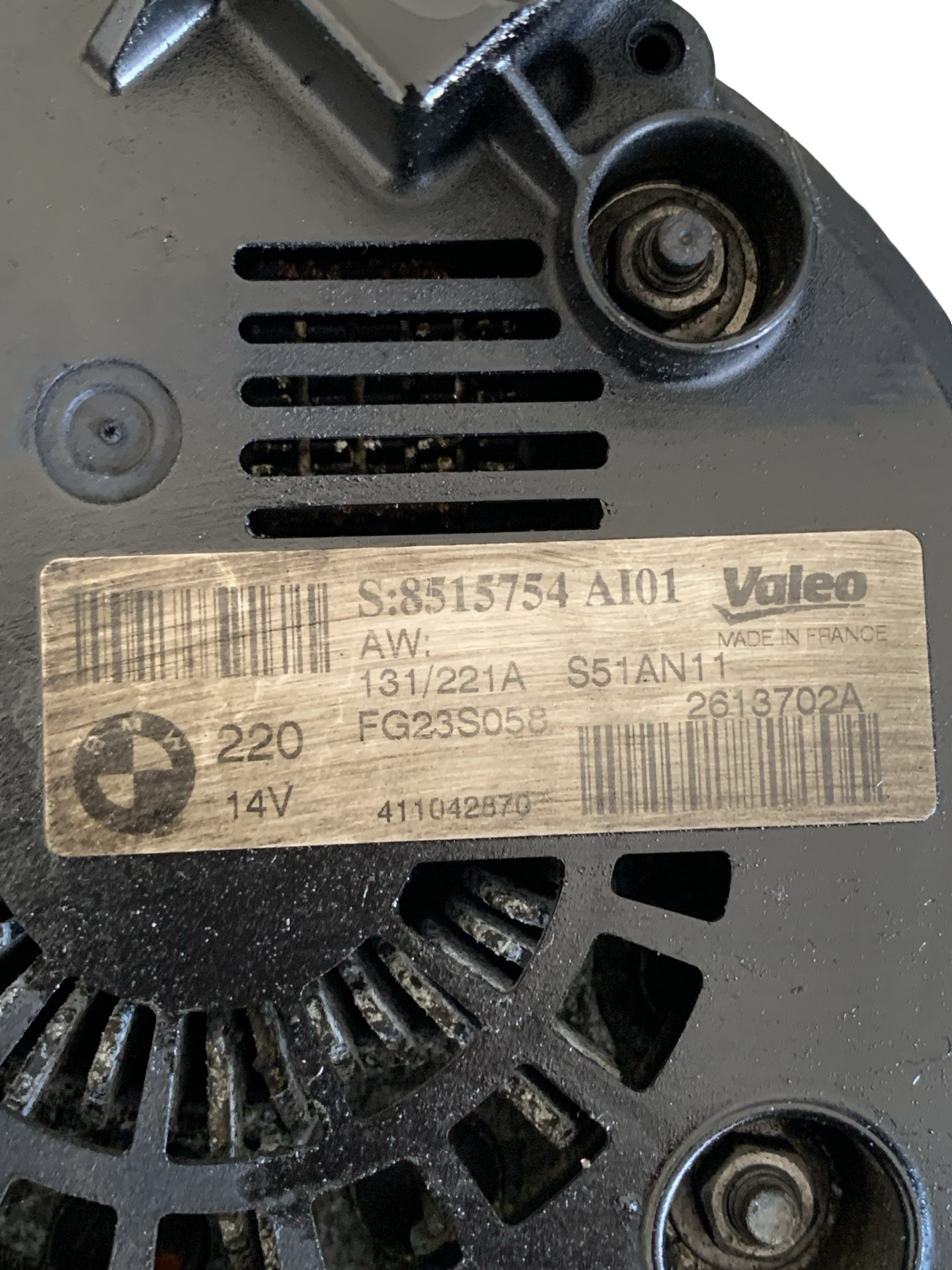 Alternator BMW SERIA 5 F10 2009–2017 - cod: 8515754 3.0D – foto 2