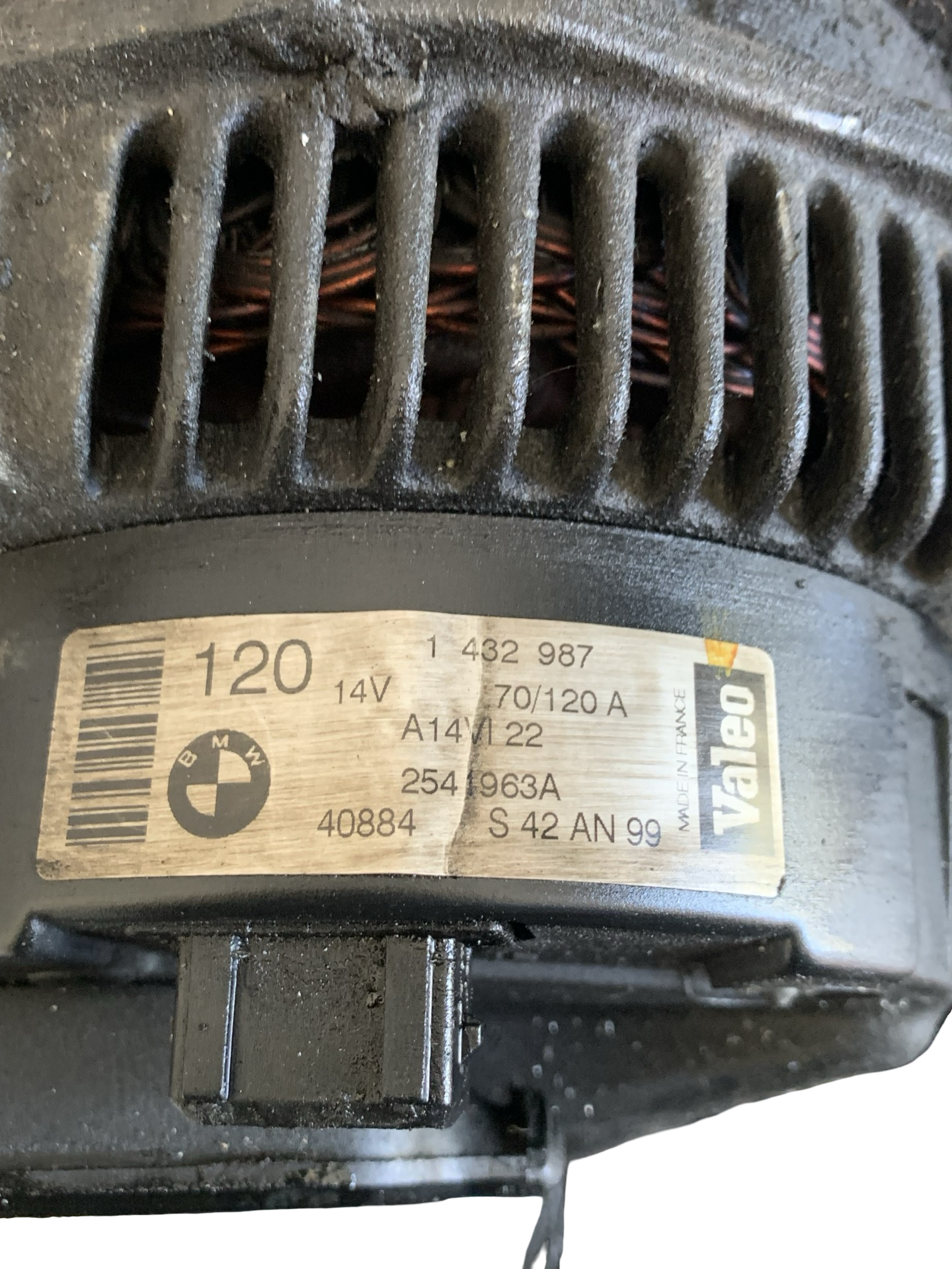 Alternator BMW SERIA 7 E38 1994–2001 728i M52B28 - cod: 1432987 – foto 2