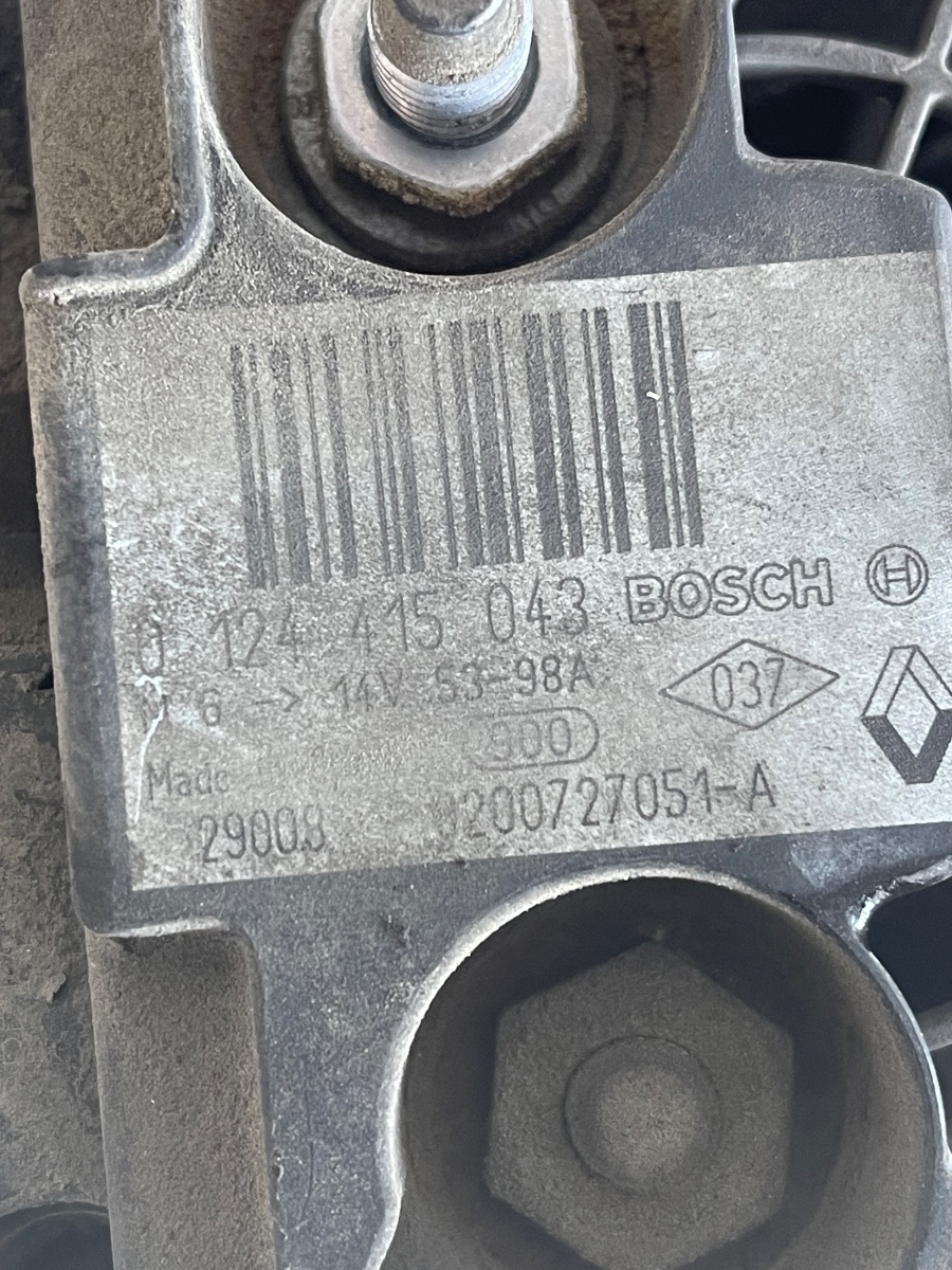 Alternator DACIA LOGAN FL 2010 1.4MPI 8200727051 / 0124415043 – foto 2