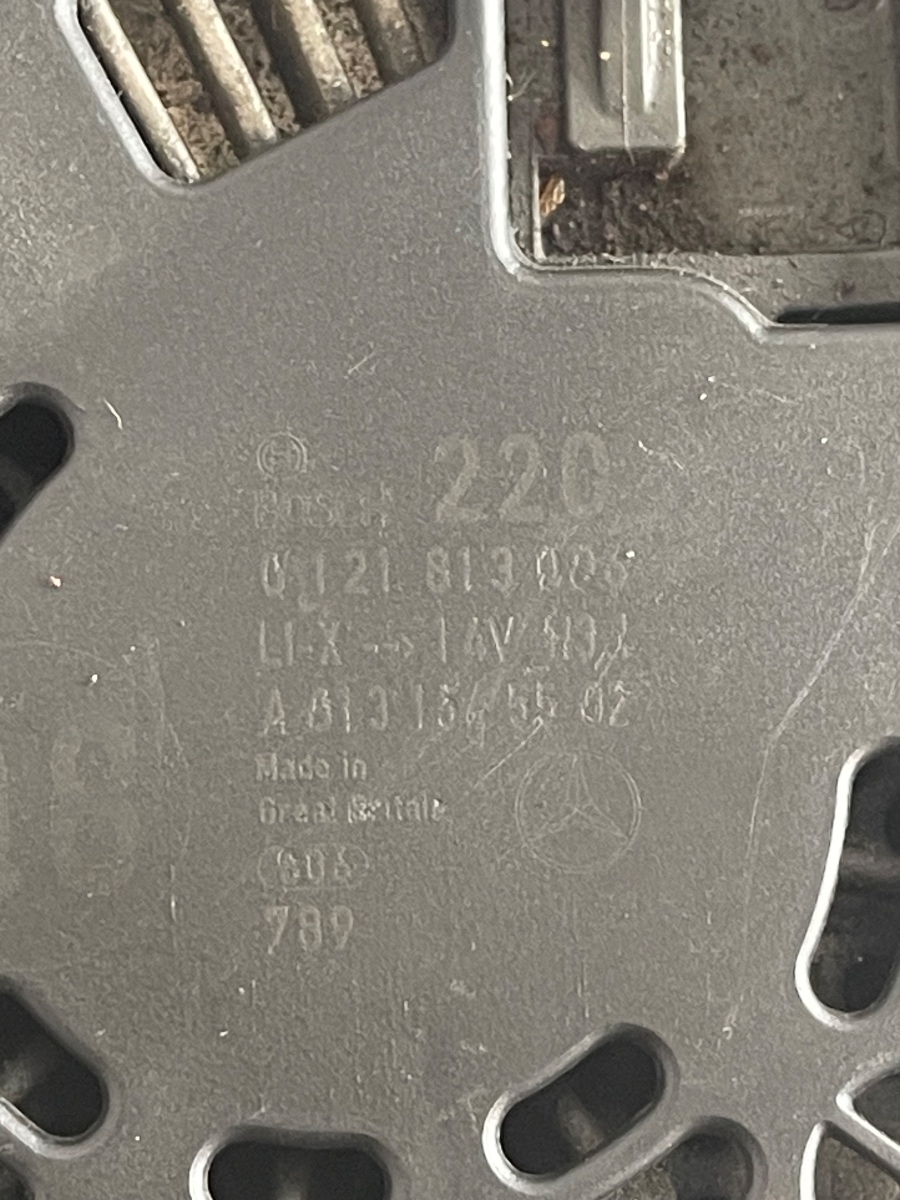 Alternator MERCEDES-BENZ S-CLASS II W221, C215 2005 - 2013 S350 A0131545502 / 0121813006 – foto 2