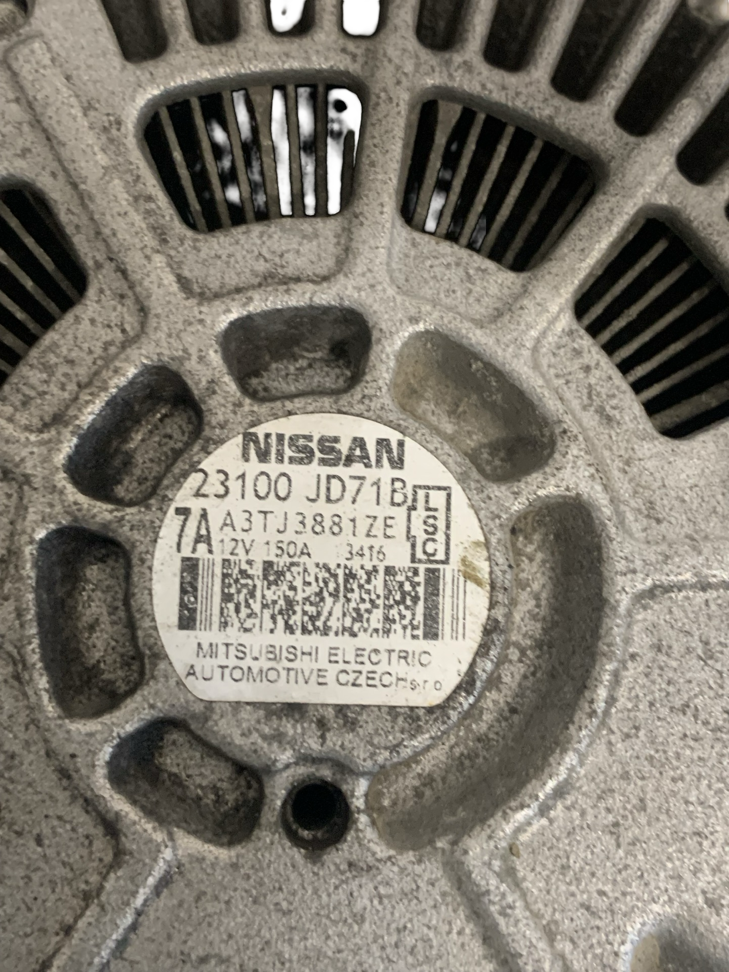 Alternator Nissan Qashqai 1 1.6 R9M 2007–2014 - cod: 23100-JD71B – foto 2