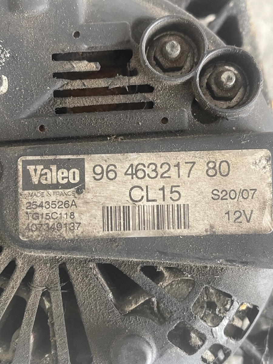 Alternator PEUGEOT 307 3A/C 2000 - > 1.6HDI 9646321780 – foto 3