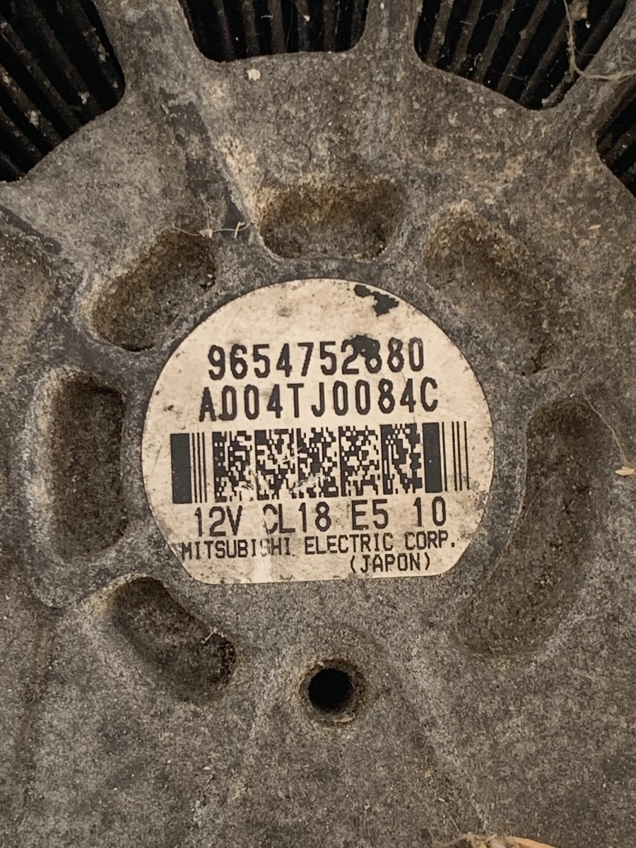 Alternator PEUGEOT 407 6D_ 2004 - > 2.0 HDI OEM 9654752880 – foto 3