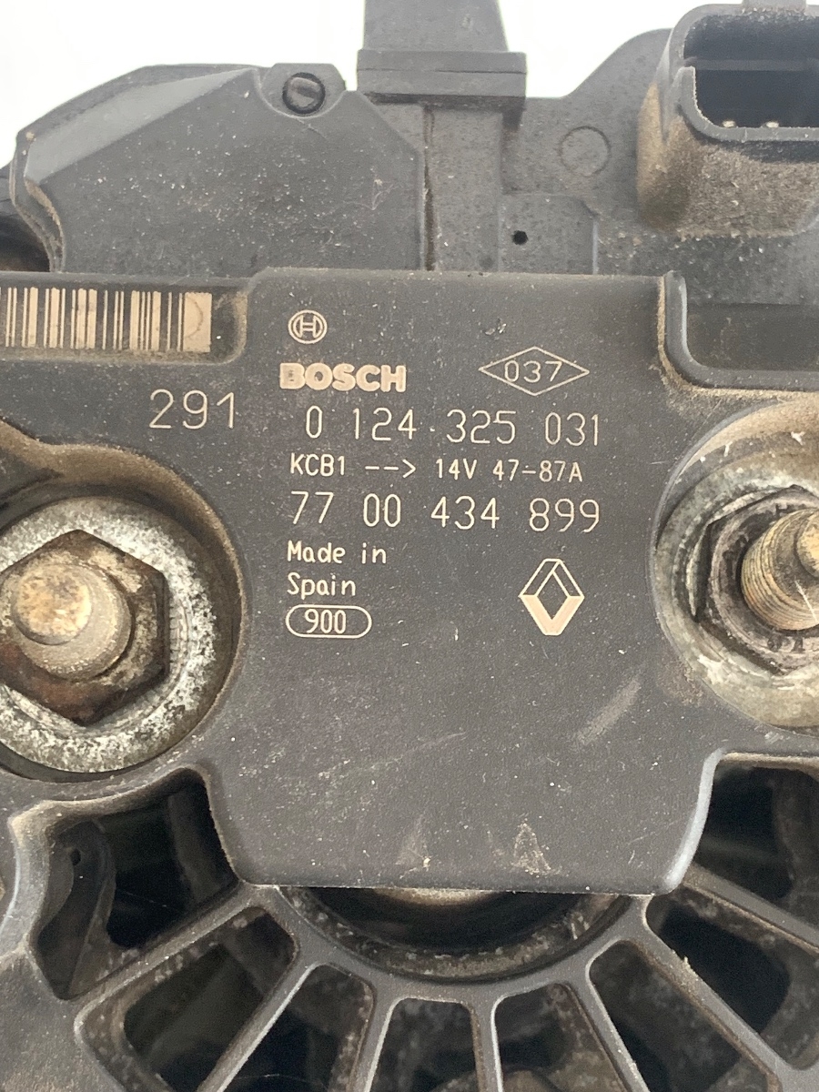 Alternator RENAULT SCENIC I JA0/1_, FA0_ 1999 - 2003 1.6B/1.4B OEM7700434899 0124325031 – foto 3