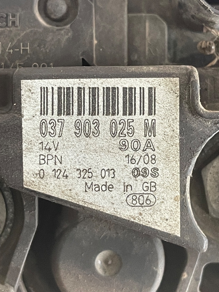 Alternator SKODA FABIA II 542 2006 - 2014 1.4 BXW 0124325013 / 037903025M – foto 4