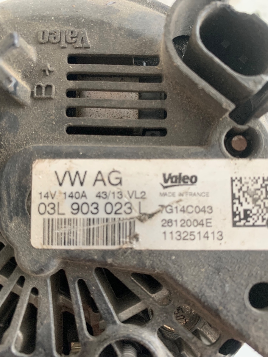 Alternator SKODA OCTAVIA III 5E3, NL3, NR3 2012 - >, VOLKSWAGEN GOLF VII 5G1, BE1 2012 - >2.0TDI  03L903023L – foto 3