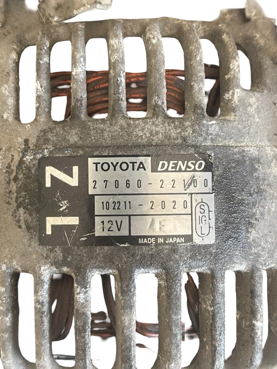 Alternator TOYOTA COROLLA Verso ZER_, ZZE12_, R1_ 2004 - 2009 1.8 1ZZ-FE 27060-22100 – foto 2