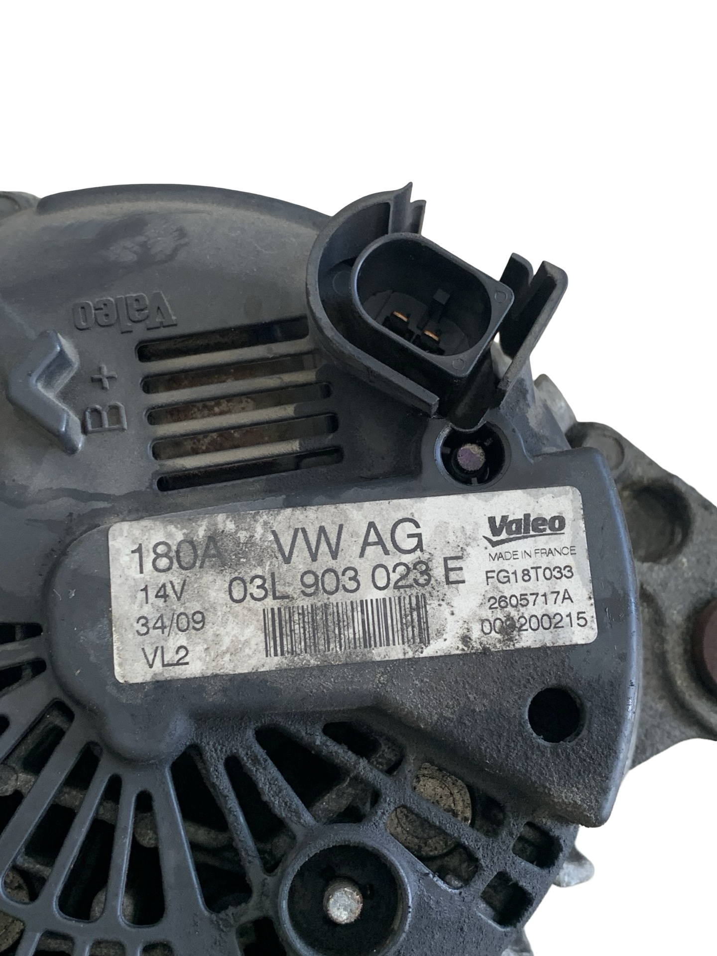 Alternator Volkswagen Passat B6 2.0TDI CBD EURO5 2005–2010 - cod: 03L903023E – foto 2