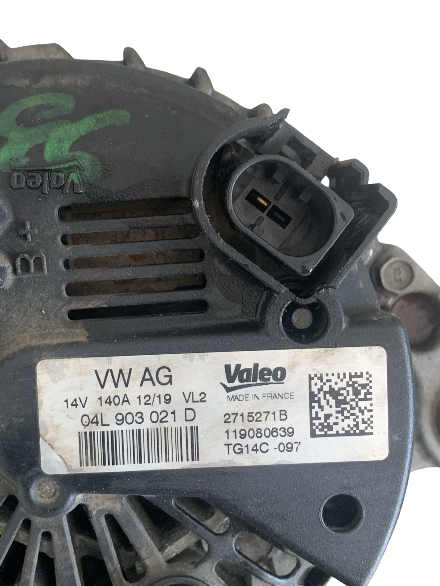 Alternator Volkswagen Tiguan Allspace 2.0 TDI DFGA 2016–2024 - cod: 04L903021D – foto 2
