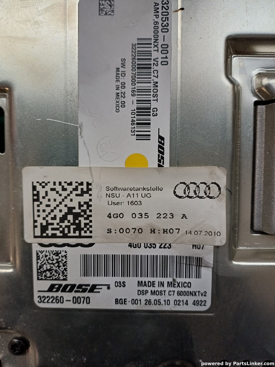 Amplificator audio AUDI A8 III (4H2, 4H8, 4HC, 4HL) [ 2009 - 2018 ] OEM 4G0035223A – foto 3