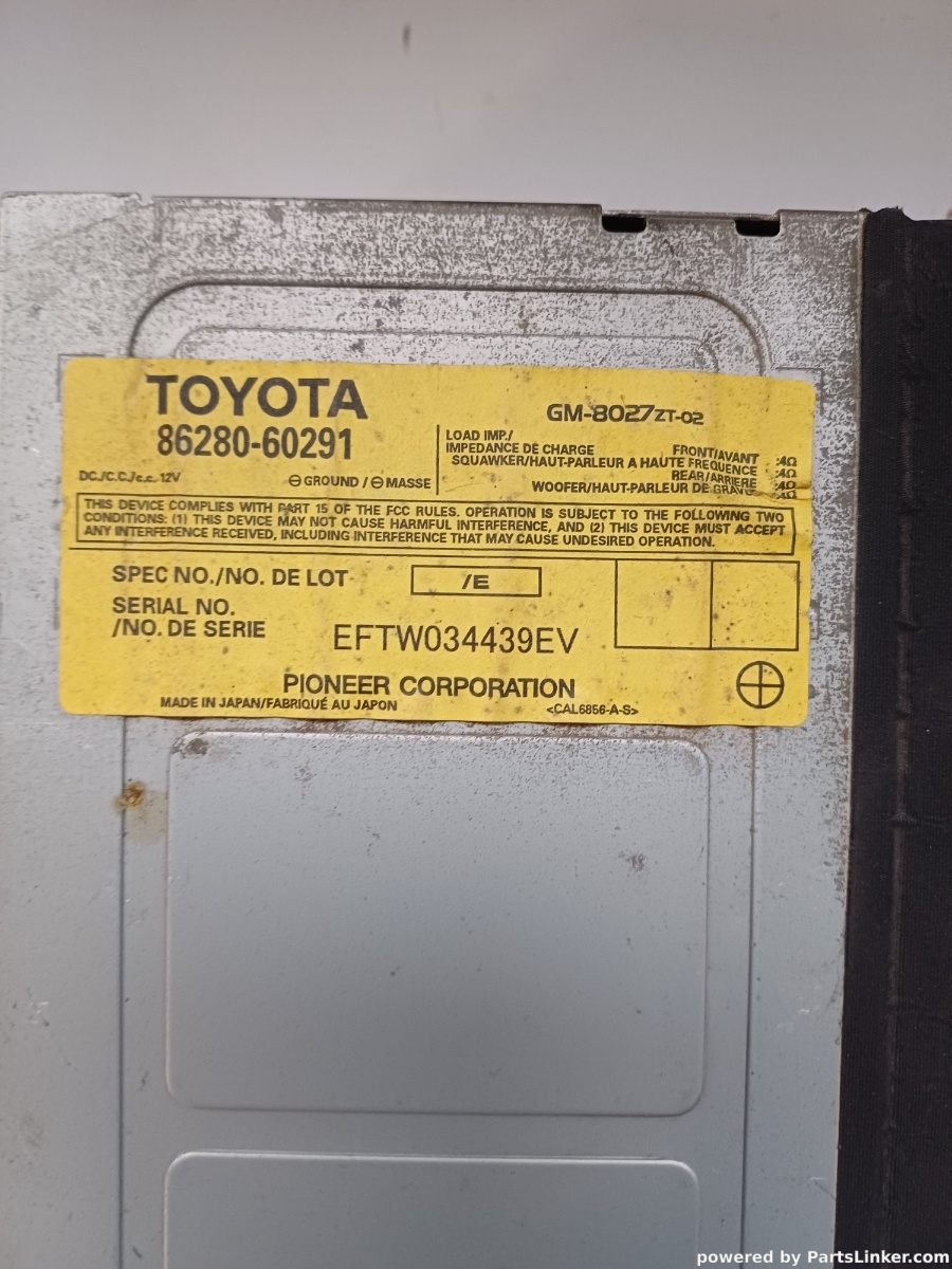 Amplificator audio LEXUS GX II (URJ15_) [ 2009 - > ], TOYOTA LAND CRUISER 200 (GRJ2_, UZJ2_, VDJ2_) [ 2007 - > ] Pioneer EFTW034439EV OEM 8628060291 – foto 2