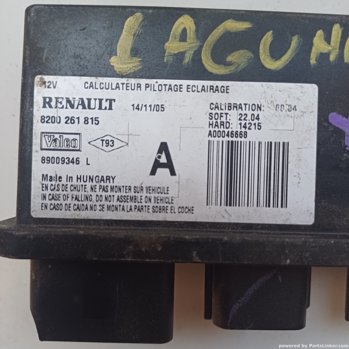 Balast Xenon RENAULT LAGUNA II (BG0/1_) [ 2001 - 2007 ] OEM 8200261815 – foto 2