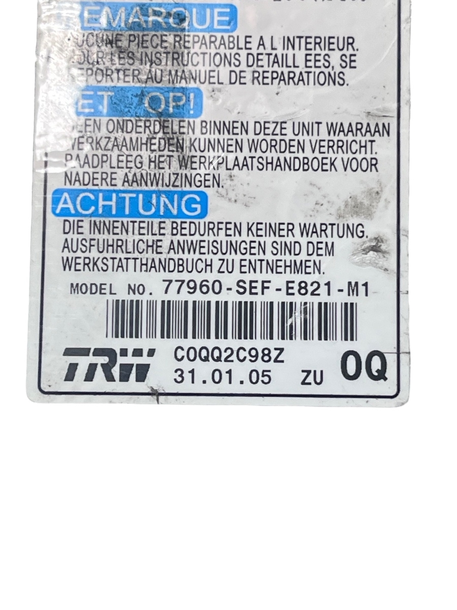 Calculator airbag HONDA ACCORD VII  Berlina CL, CN 2003 - 2012 C0QQ2C98Z – foto 3