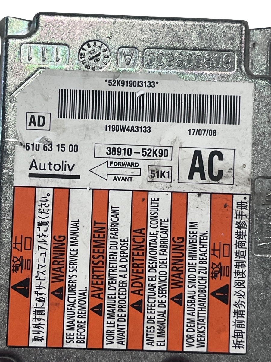 Calculator airbag OPEL AGILA B H08 2008 - 2014 38910-52K90 – foto 3