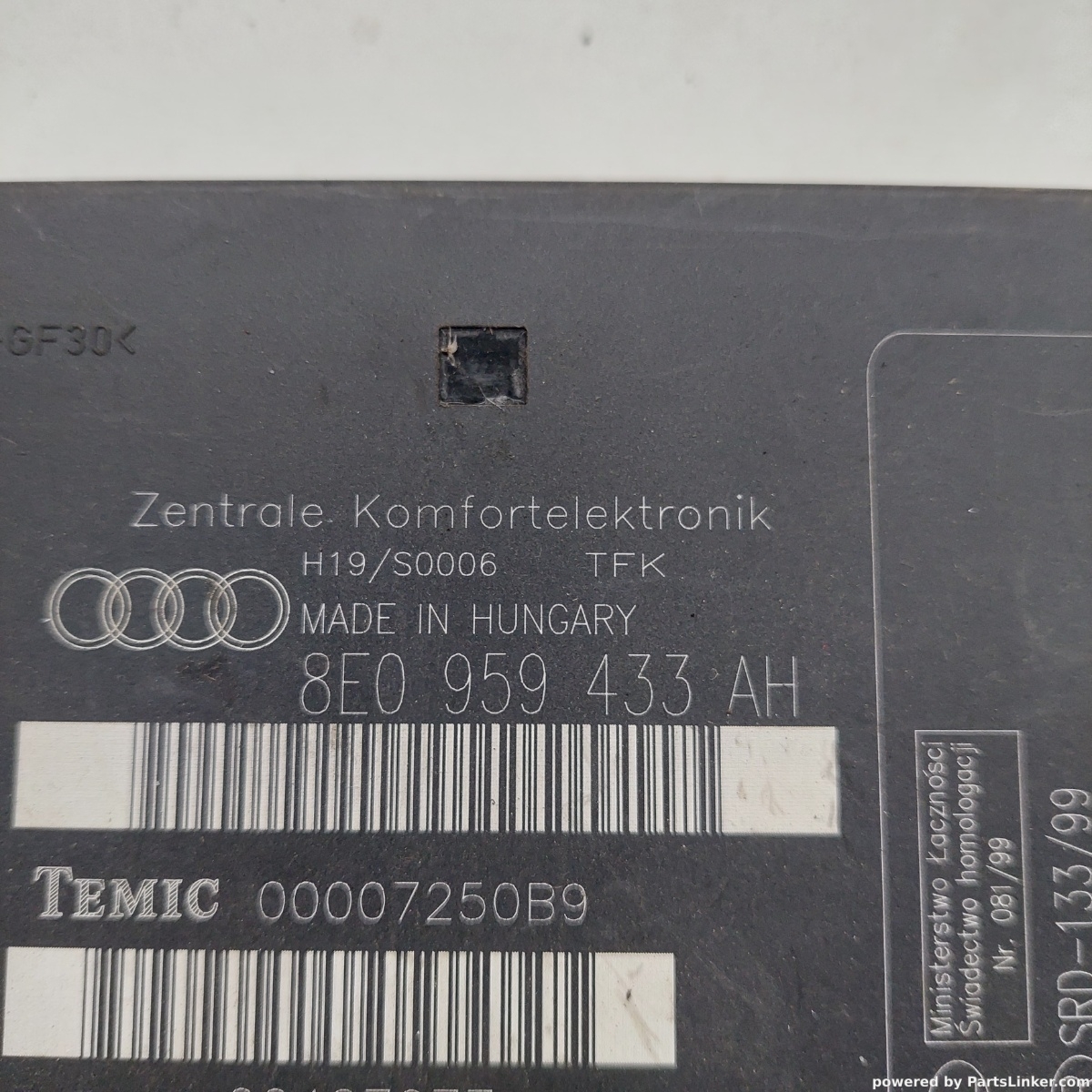 Calculator confort AUDI A4 II Avant (8E5, B6) [ 2000 - 2005 ] OEM 8e0959433ah – foto 2