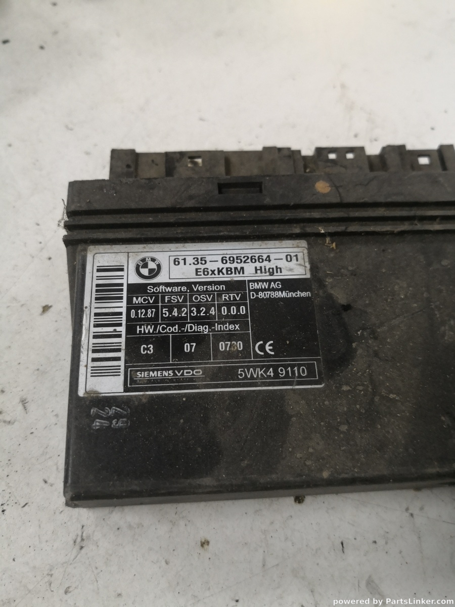 Calculator confort BMW 5 (E60) [ 2001 - 2010 ] SIEMENS 6952664 OEM 5wk49110 – foto 2