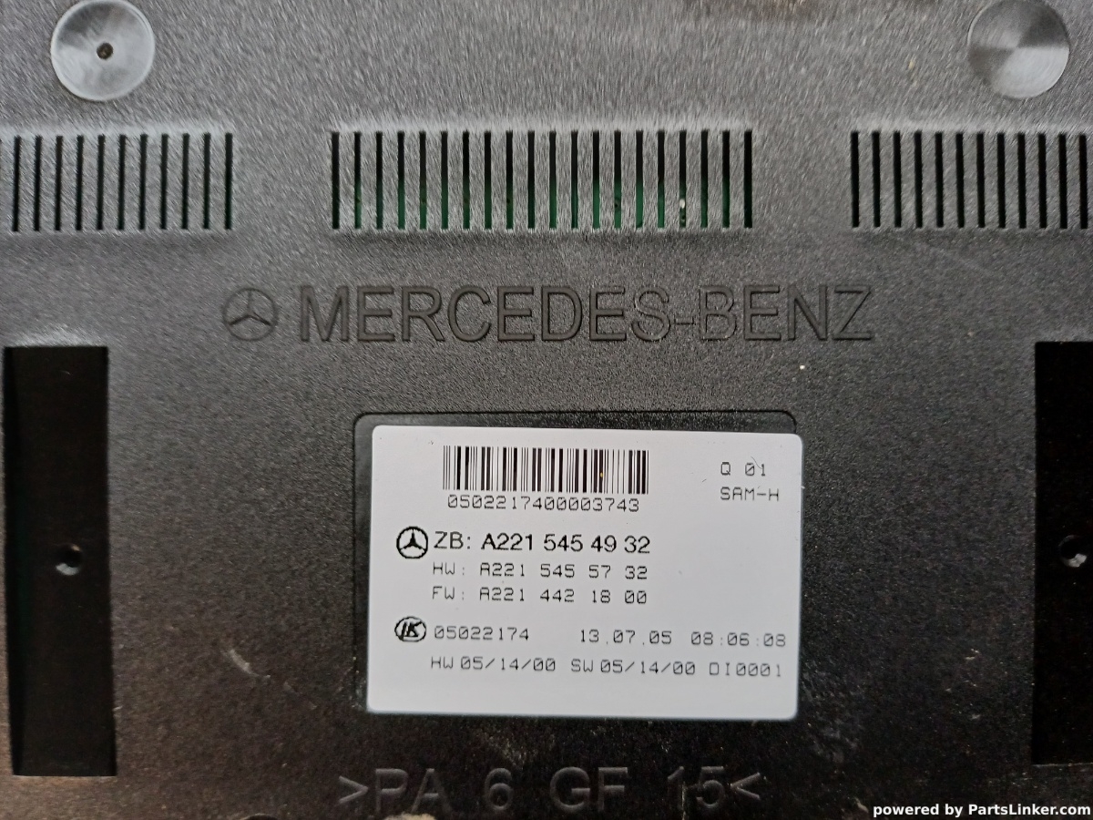 Calculator confort MERCEDES-BENZ S-CLASS II (W221, C215) [ 2005 - 2013 ] OEM A2215454932 – foto 2