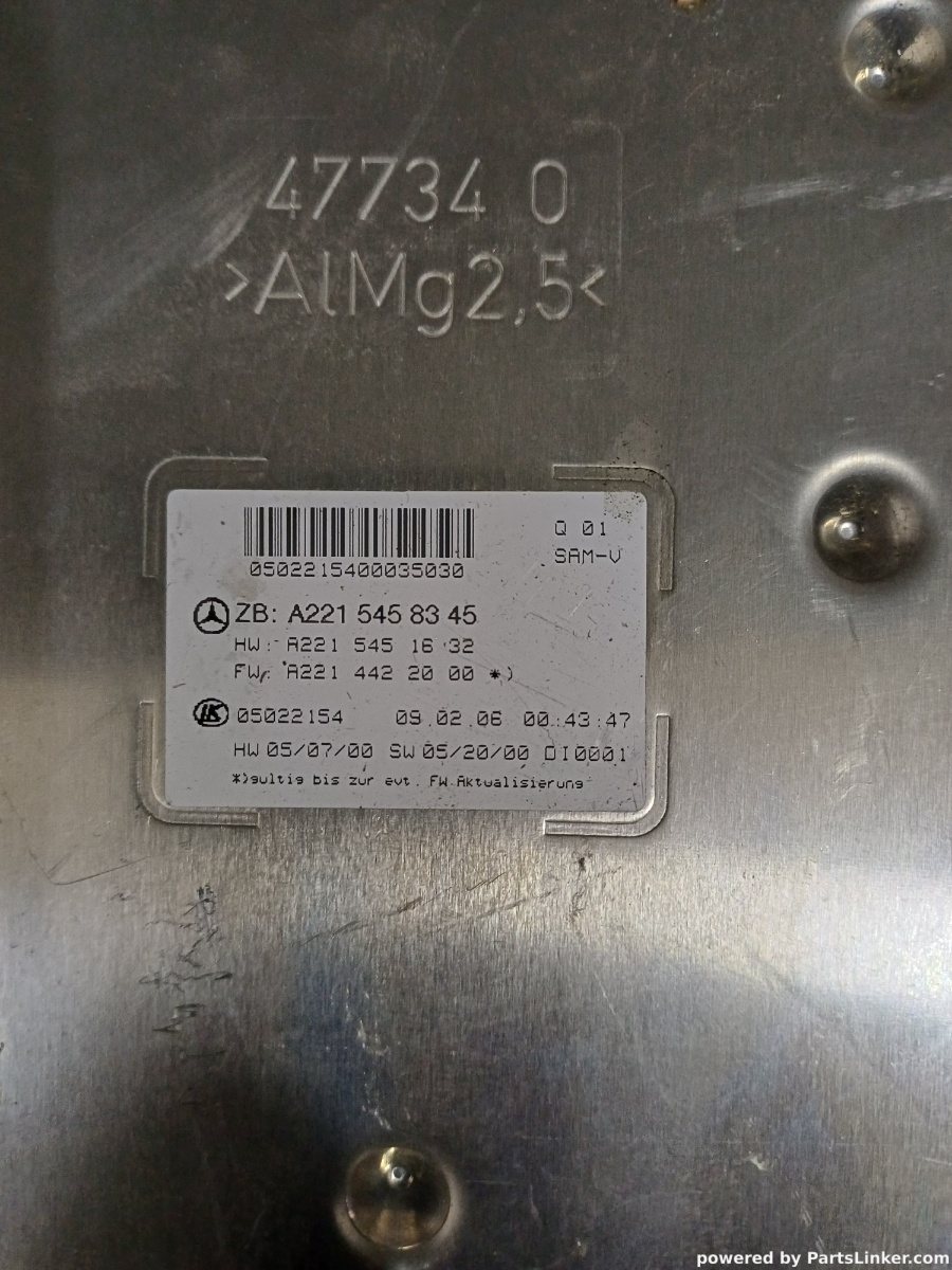 Calculator confort MERCEDES-BENZ S-CLASS II (W221, C215) [ 2005 - 2013 ] OEM A2215458345 – foto 2