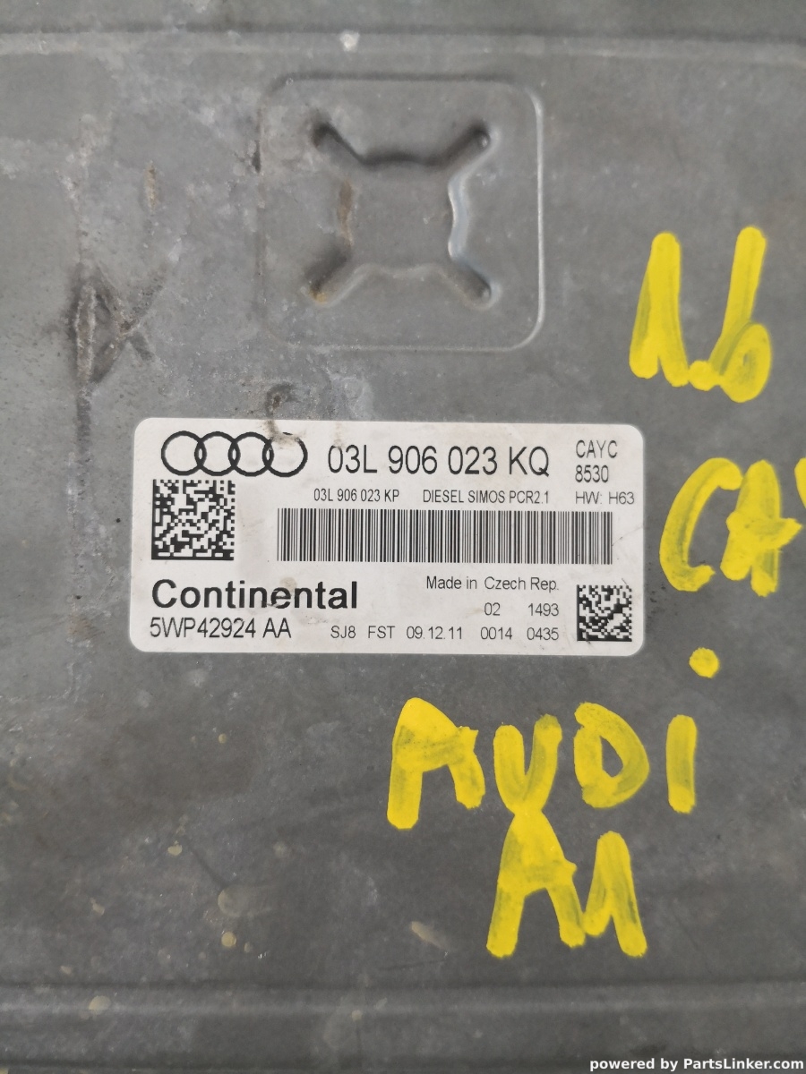 Calculator ECU AUDI A1 (8X1, 8XK) [ 2010 - 2018 ] TDI (CAYC) 77KW|105HP Continental 5wp42924aa OEM 03l906023kq – foto 2