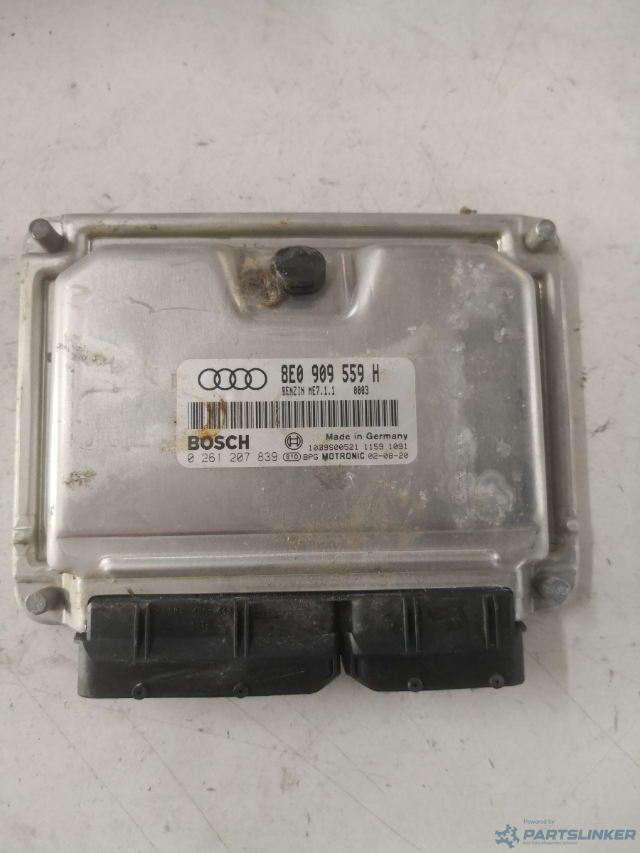 Calculator ECU AUDI A4 II (8E2, B6) [ 2000 - 2005 ] 3.0 (ASN, AVK) 162KW|220HP BOSCH 0261207839 OEM 8e0909559h