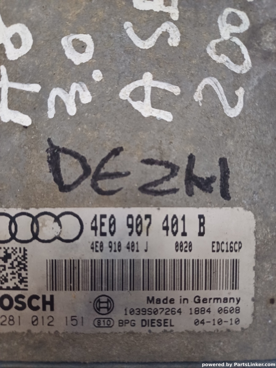 Calculator ECU AUDI A8 II (4E2, 4E8) [ 2002 - 2010 ] TDI quattro (ASB) 171KW|233HP BOSCH 0281012151 OEM 4E0907401B – foto 2