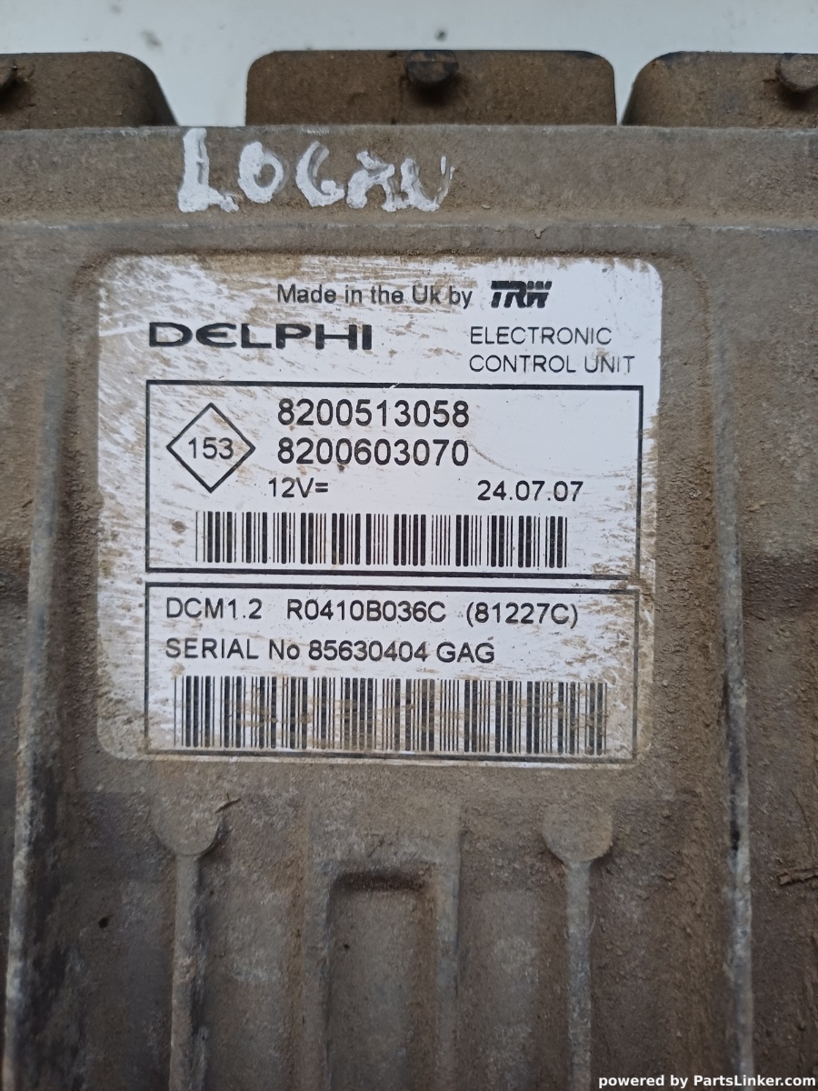 Calculator ECU DACIA LOGAN (LS_) [ 2004 - > ] dCi (K9K 792) 50KW|68HP Delphi OEM 8200513058 8200603070 – foto 2