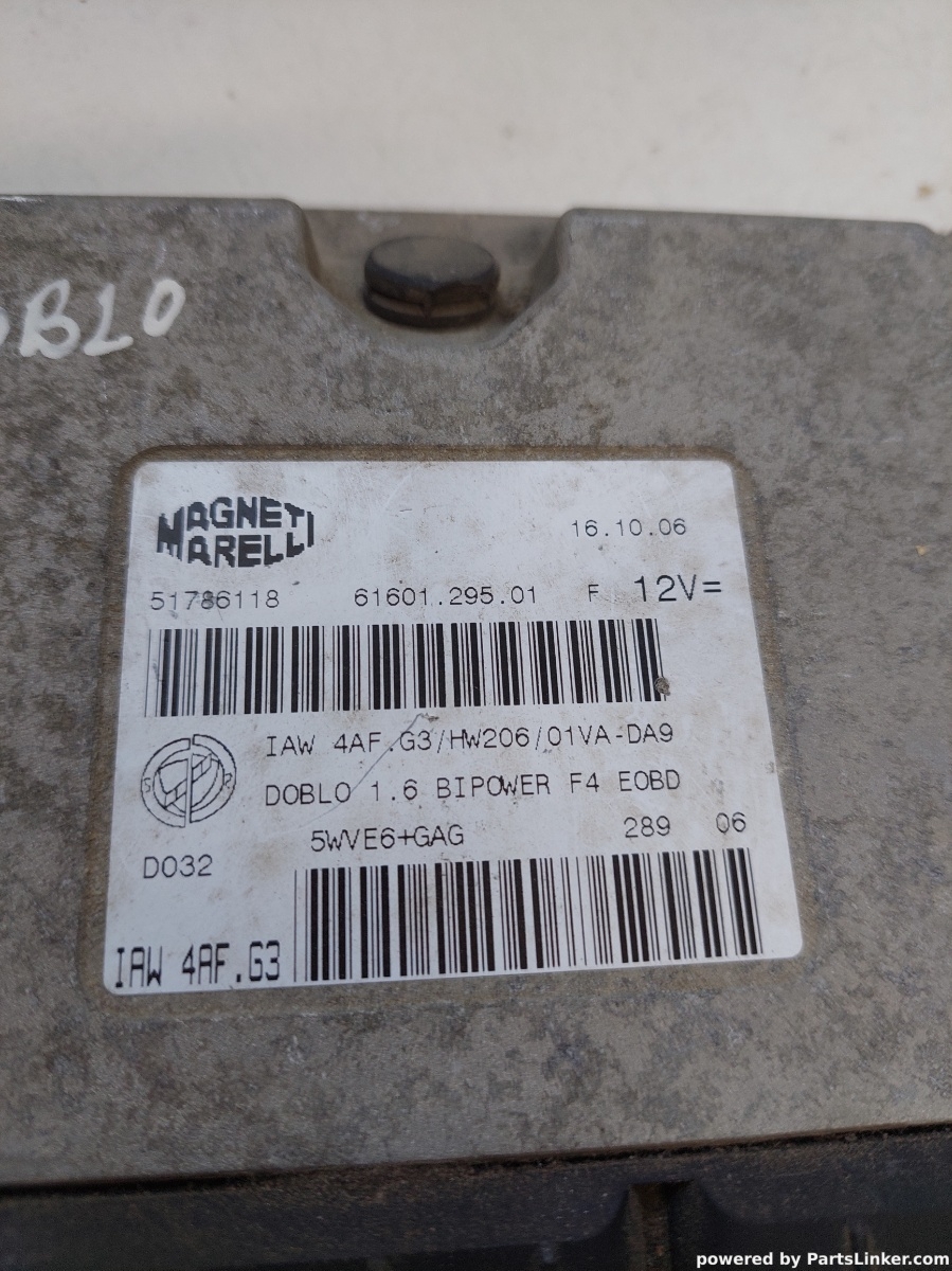 Calculator ECU FIAT DOBLO MPV (119, 223) [ 2001 - > ] OEM 51786118 – foto 2