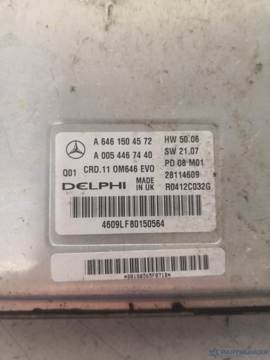 Calculator ECU MERCEDES-BENZ C-CLASS (W204) [ 2007 - 2014 ] C 220 CDI (OM 651.911) 125KW|170HP OEM A6461504572 – foto 2