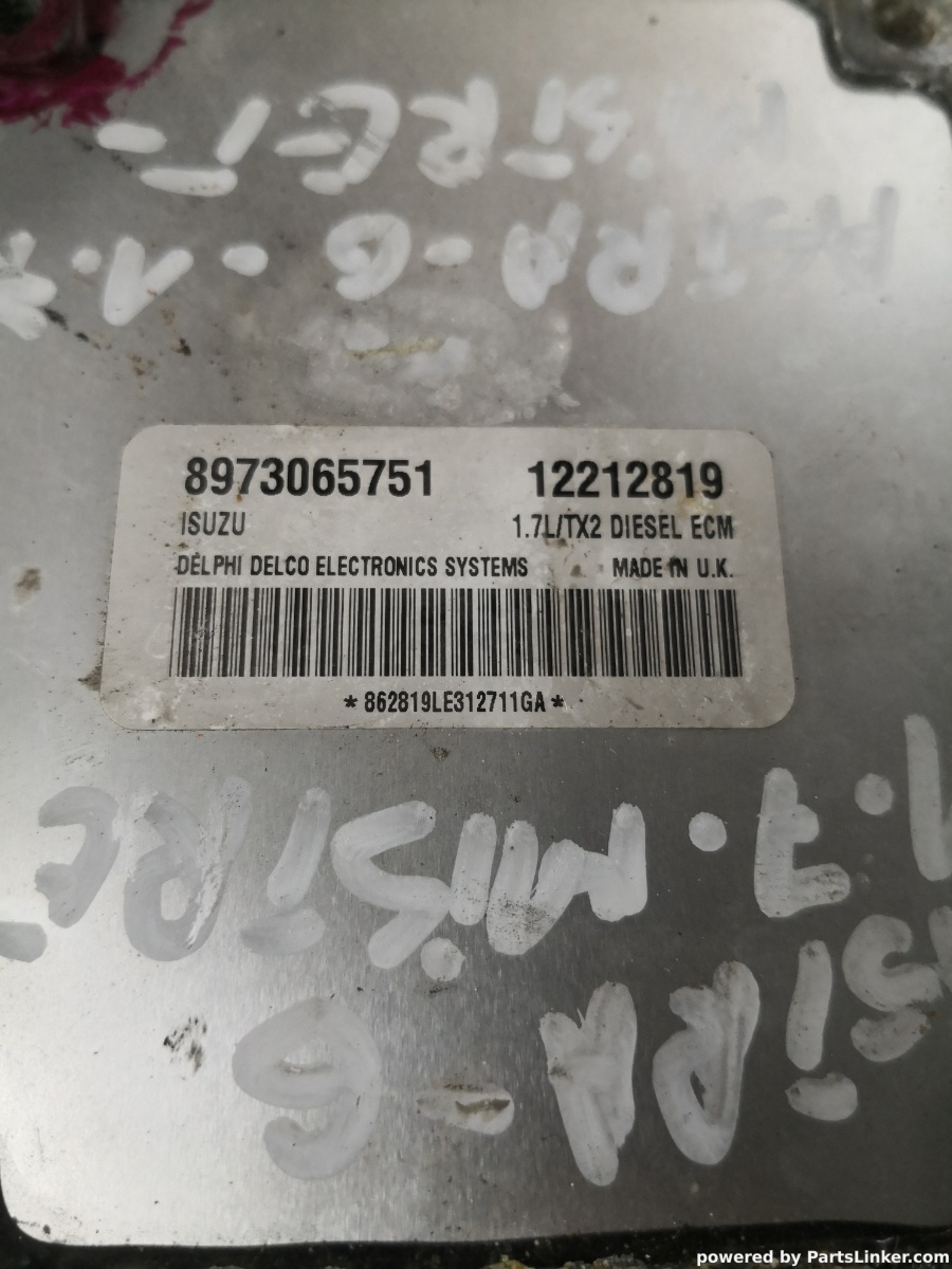 Calculator ECU OPEL ASTRA G Hatchback (F48_, F08_, T98) [ 1998 - 2009 ] DTI 16V (Y 17 DT) 55KW|75HP Delphi 12212819 OEM 8973065751 – foto 2