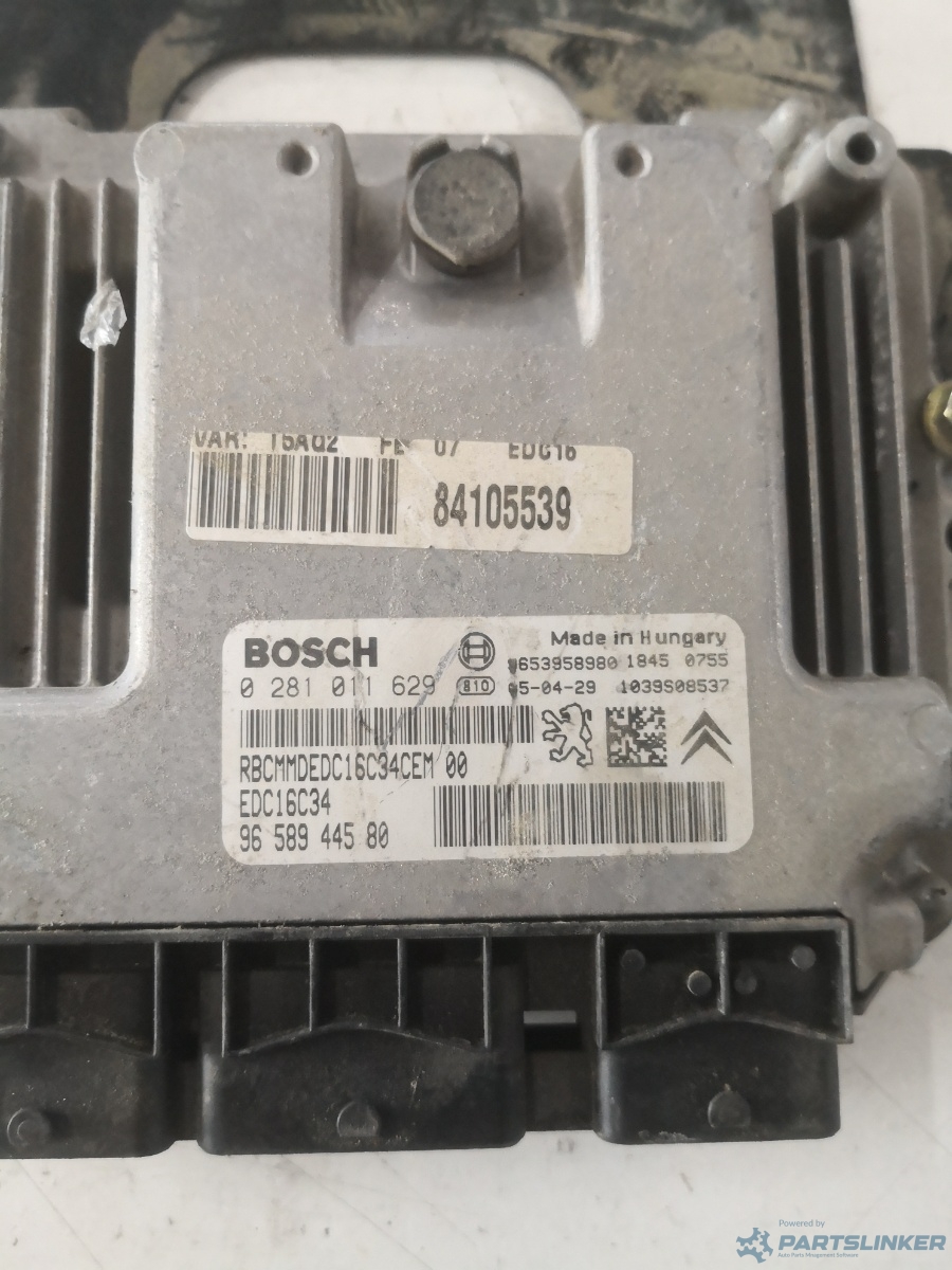 Calculator ECU PEUGEOT 307 CC (3B) [ 2003 - 2009 ] 16V (NFU (TU5JP4)) 80KW|110HP BOSCH 9658944580 OEM 0281011629 – foto 2