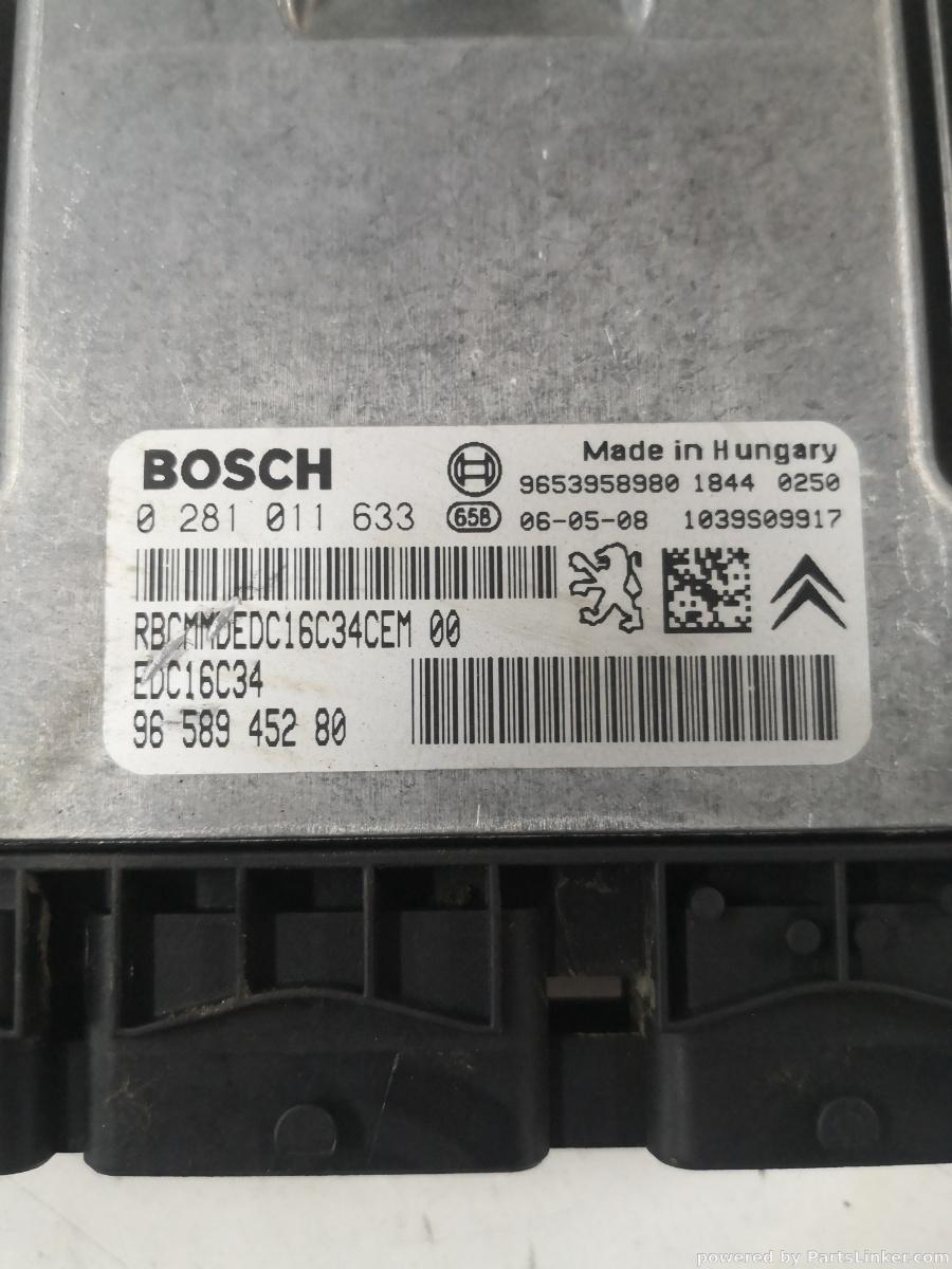 Calculator ECU PEUGEOT 407 (6D_) [ 2004 - > ] HDi 110 (9HZ (DV6TED4)) 80KW|109HP BOSCH 965894528 OEM 0281011633 – foto 2