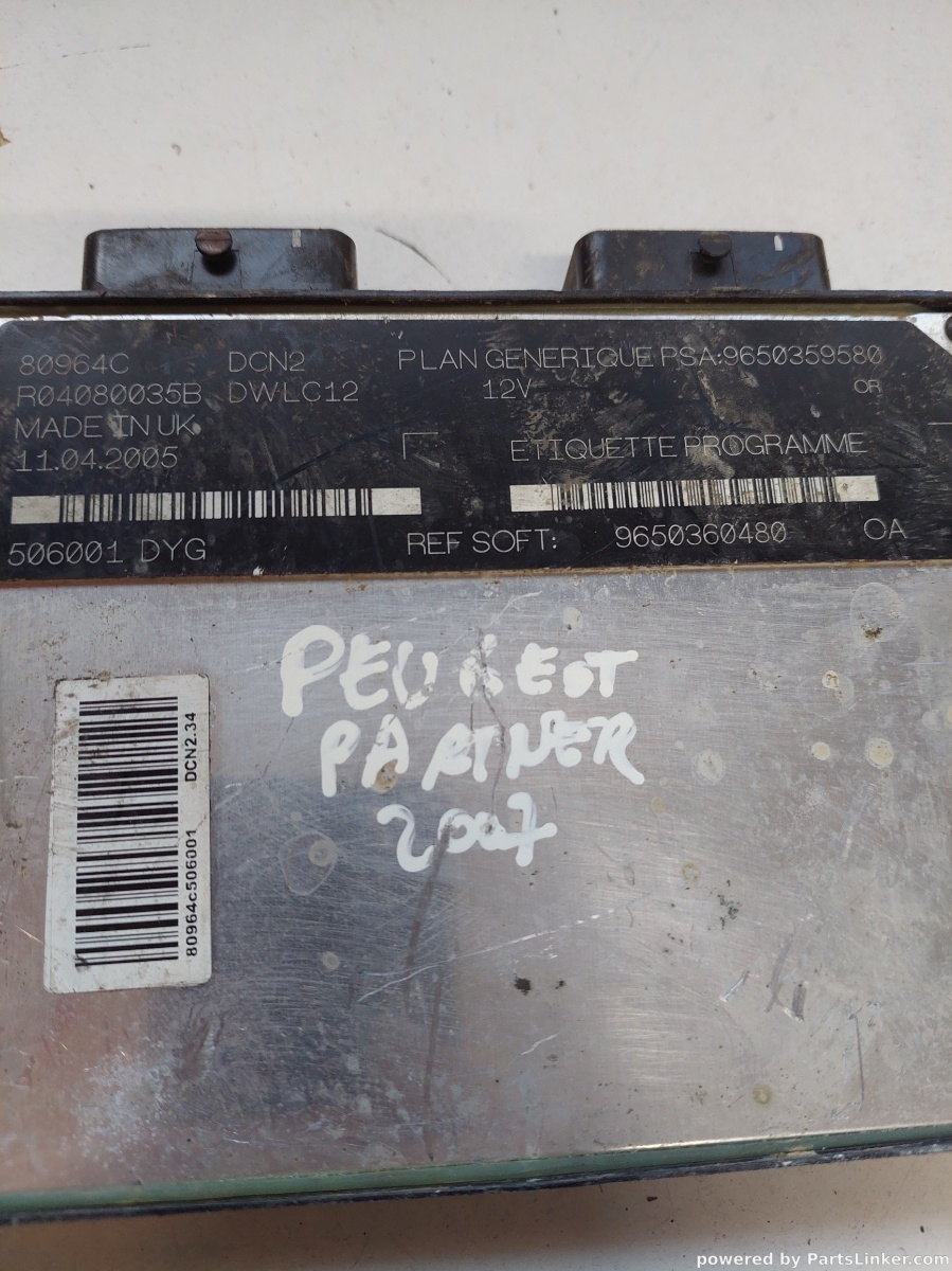 Calculator ECU PEUGEOT PARTNER Box [ 2008 - > ] OEM 80964c – foto 2