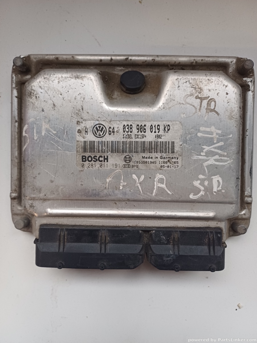 Calculator ECU SKODA OCTAVIA (1U2) [ 1996 - 2010 ] TDI (AXR) 74KW|100HP BOSCH 0281011191 OEM 038906019KP