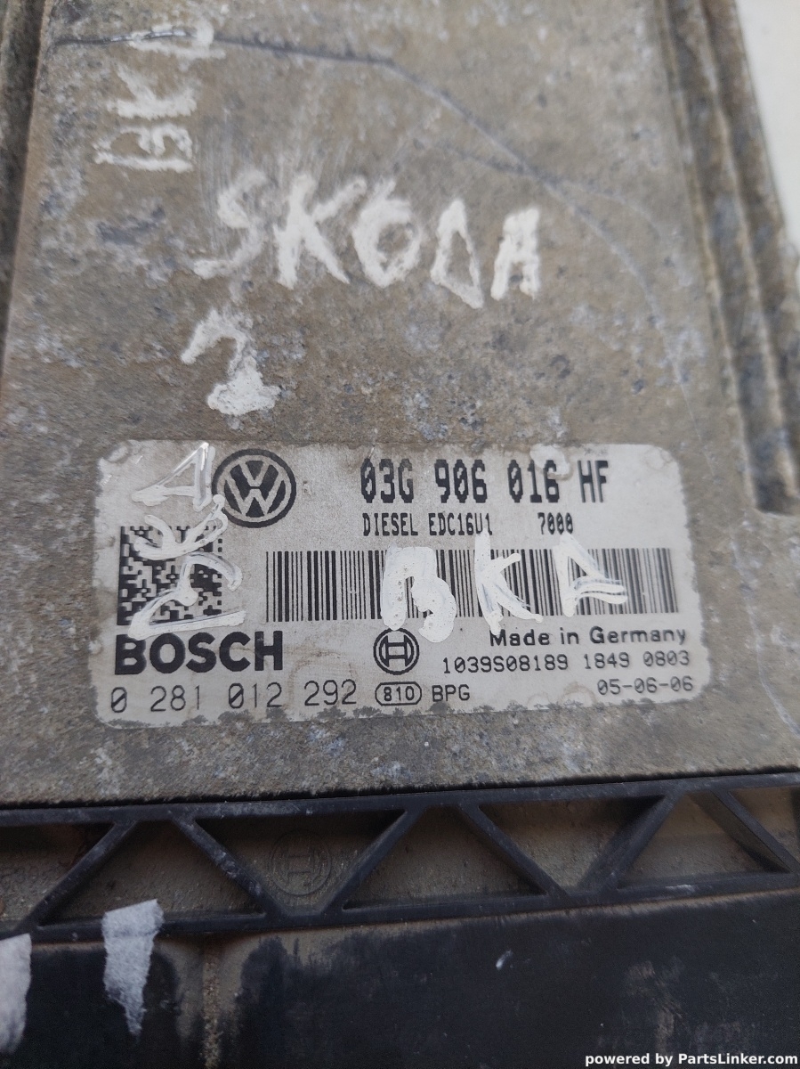 Calculator ECU SKODA OCTAVIA (1Z3) [ 2004 - 2013 ] OEM 03g906016hf – foto 2