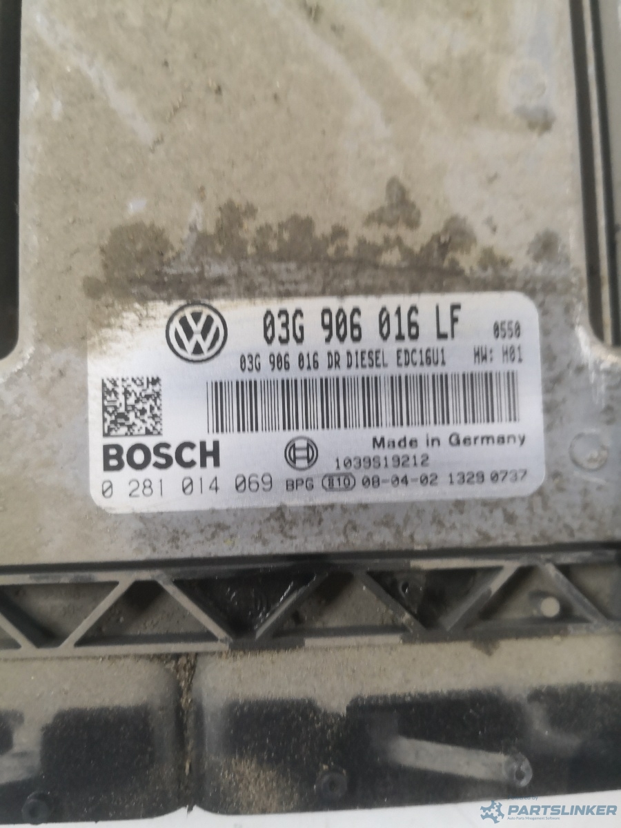 Calculator ECU VOLKSWAGEN CADDY III Box (2KA, 2KH, 2CA, 2CH) [ 2004 - 2015 ] SDI (BDJ, BST) 51KW|70HP BOSCH 0281014069 OEM 03g906016lf – foto 2