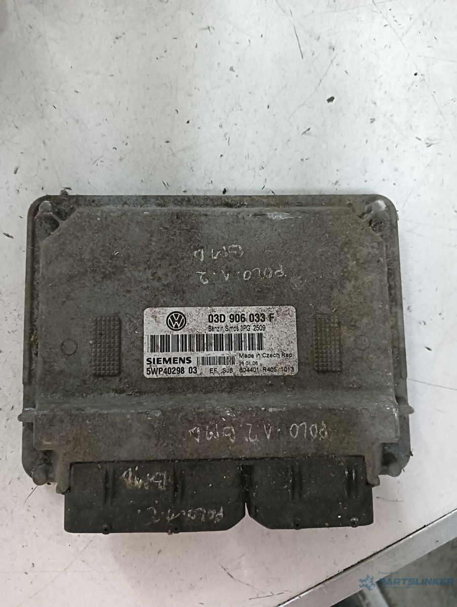 Calculator ECU VOLKSWAGEN POLO (9N_) [ 2001 - 2012 ] 1.2 (AWY, BMD) 40KW|54HP SIEMENS 5wp40298 OEM 03d906033f – foto 2
