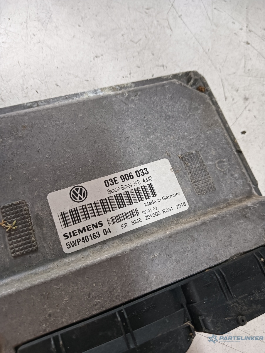 Calculator ECU VOLKSWAGEN POLO (9N_) [ 2001 - 2012 ] 12V (AZQ, BME) 47KW|64HP SIEMENS 5wp40163 OEM 03e906033 – foto 2