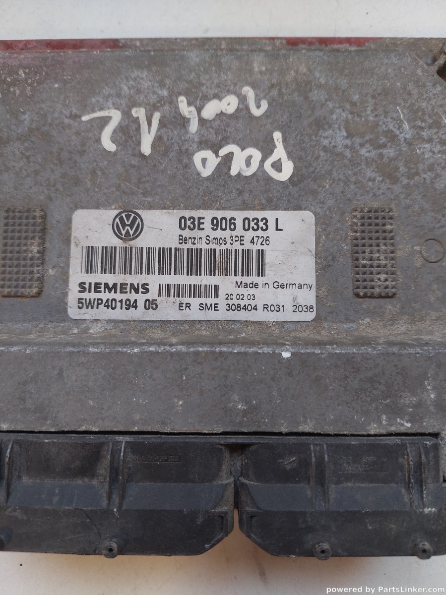 Calculator ECU VOLKSWAGEN POLO Saloon (9N4) [ 2002 - 2010 ] OEM 03e906033l – foto 2
