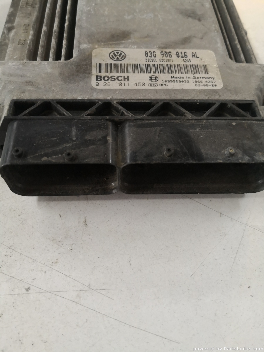 Calculator ECU VOLKSWAGEN TOURAN (1T1, 1T2) [ 2003 - 2010 ] TDI (AZV) 100KW|136HP BOSCH 0281011450 OEM 03v906016al – foto 2
