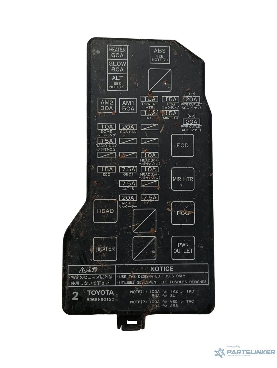 Capac tablou de sigurante TOYOTA LAND CRUISER 90 _J9_ 1995 - > 8266160120