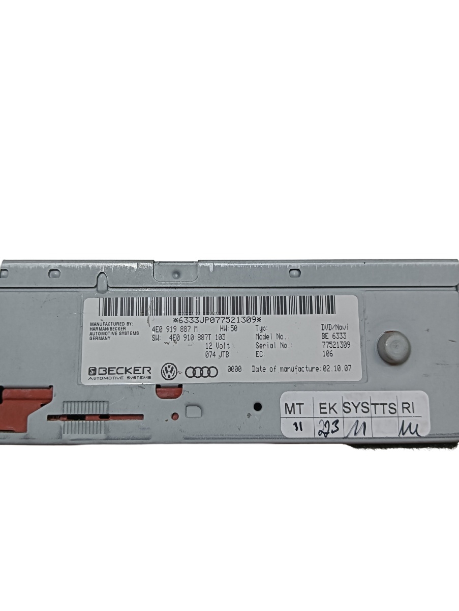 Cd player auto  AUDI A4 IV Avant 8K5, B8 2007 - 2015 4e0919887m – foto 3