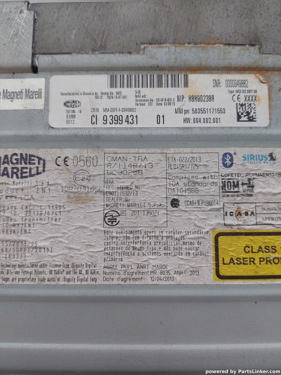 CD player auto BMW 1 II (F20) [ 2010 - > ] OEM Ci9399431 – foto 2