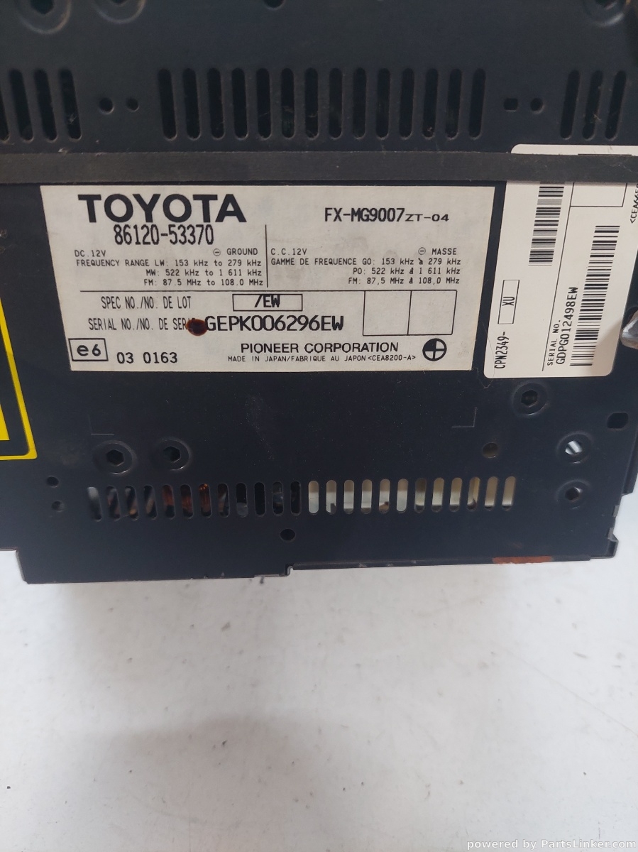 CD player auto LEXUS GS III (GRS19_, UZS19_, URS19_) [ 2005 - 2012 ] OEM 8612053370 – foto 3