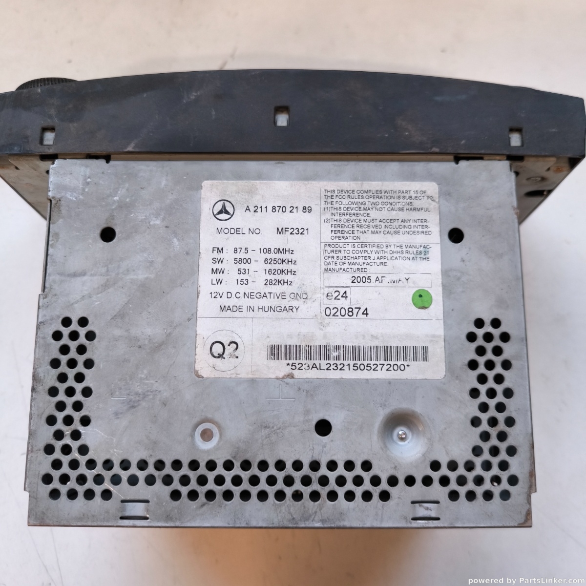 CD player auto MERCEDES-BENZ E-CLASS W211 2002 - 2009 A2118702189 – foto 2