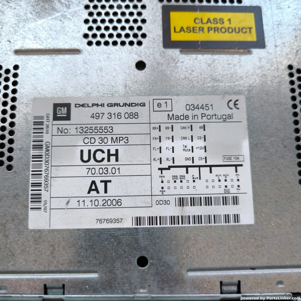 CD player auto OPEL ASTRA H GTC (L08, A04) [ 2005 - 2010 ] OEM 497316088 – foto 2